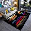Martial Arts Silhouette Colorful Background Carpet Yoga Living Room Room Decor Children's Crawling Mat Doormat Area Rug