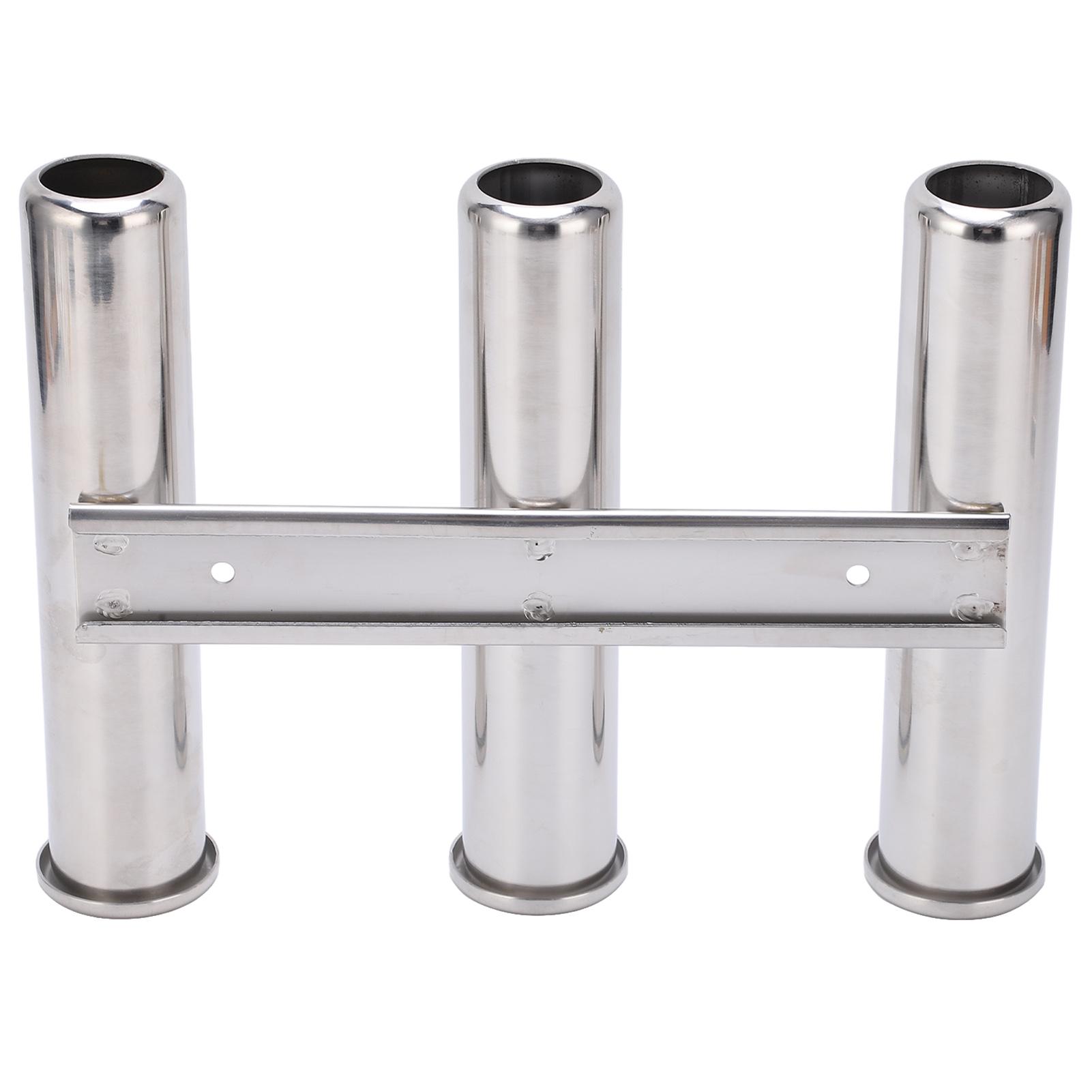 

3 Tube Boat Fishing Rod Holder 304 Stainless Steel Fishing Rod Rack for Marine Yacht Ships