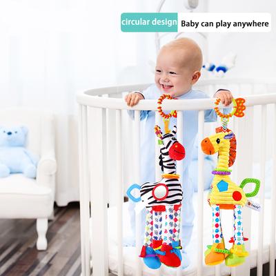 Sevimli Zürafa Çıngıraklı Peluş Oyuncaklar Bebek Erken Eğitim Eşlik Oyuncakları Çocuklar Duyusal Hayvan Halka Çan Oyuncakları Yenidoğan Bebek Hediyesi