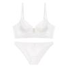 Amazon's new deep V hollow embroidered bra sexy fishbone shapewear women's gathering breathable bra