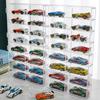 Acrylic Car Display Box 1:64 For Hot Wheels Car Model Toy 8 Grid Cabinet Rack Dustproof Stackable Car Storage Boxes Transparent