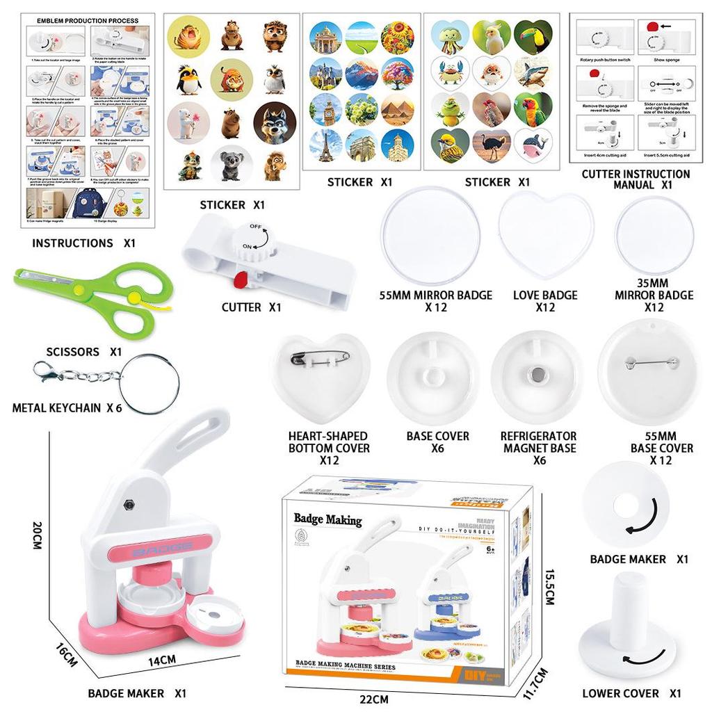 DIY Badge Making Machine for Kids - Create Badges & Refrigerator Stickers