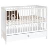 Culla per bambini in legno 2 in 1 con cassetto + divanetto - 120x60 cm bianco