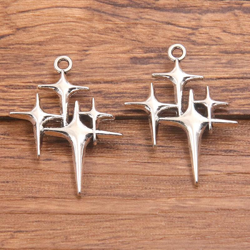 10Pcs 23* 29mm DIY Jewelry Accessories Hollow Star Pendant Pendant