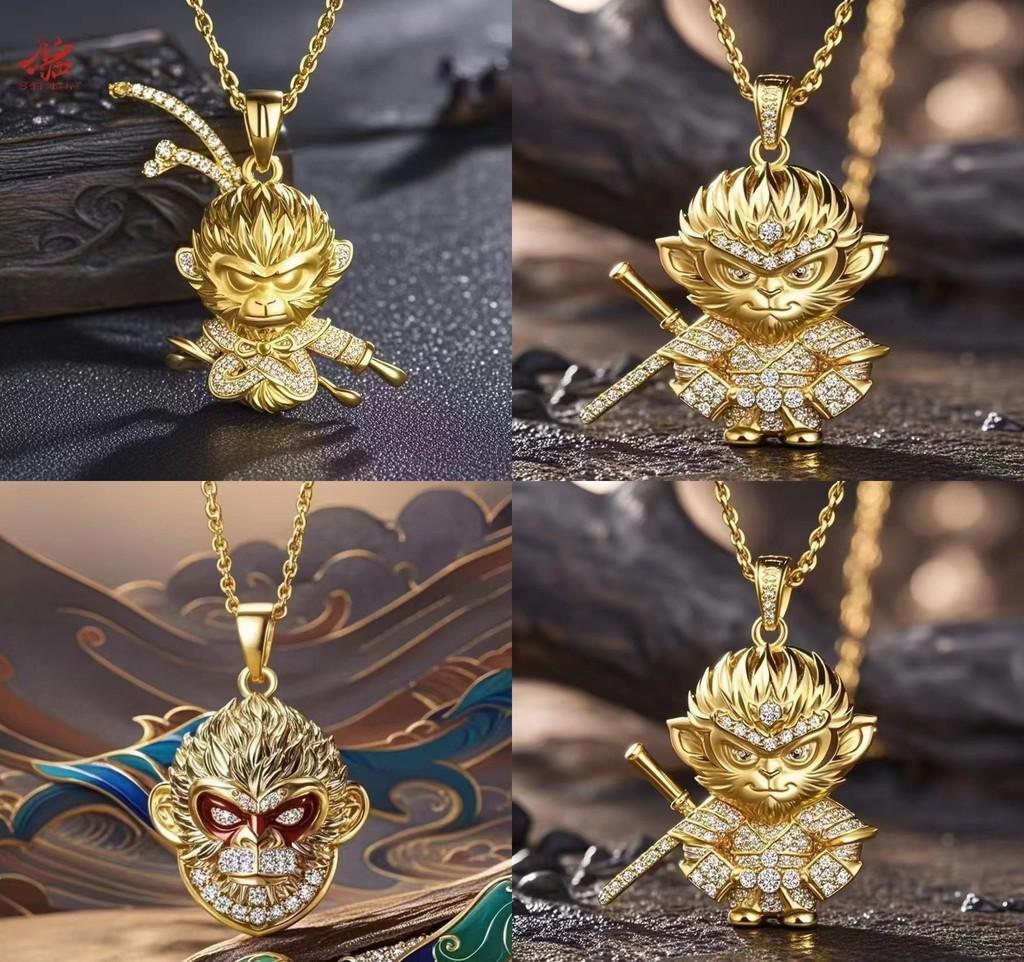 Unique Copper Black Wukong Pendant Necklace With Dazzling Design Inspired By The Legendary Monkey King