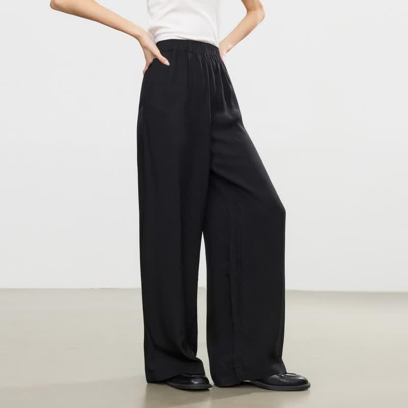 Elva' Island Summer High-Waist Loose Straight-Leg Casual Pants