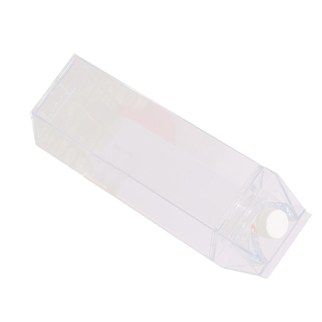 Milk Carton Water Bottle Large Capacity Sealed Leakproof Food Grade PP Plastic Rectangle