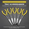 1PCS Silver Premium Long Reach Spark Plug Pliers - Secure Ring Nose Design, Non-Slip Handles, Engine Maintenance Tool Efficient