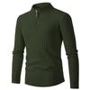Men's Winter Cable Knit Half-Zip Sweater - Casual Fashion Base Layer