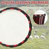 Goghost Tambor Djembe de Madeira 4,5 polegadas x 8 polegadas Mogno Esculpido Tambor Africano Manual Cabeça de Pele de Cabra Estilo África Ocidental Profissional Crianças Iniciantes