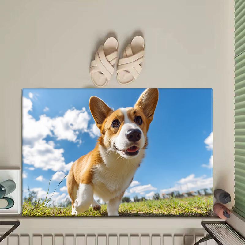 

Cute Dog Mat For Bathroom Pet Pattern Floor Rug Doormat Small Toilet Carpet Soft Absorbent Mats 40x60cm