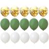 20PCS 10inch Balloon Kit Retro Green White Gold Balls Birthday Wedding Anniversary Jungle Summer Party Decor Home Supplies KTY