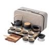 Japanese Style Ceramic Portable Tea Set with Top Handle Pot