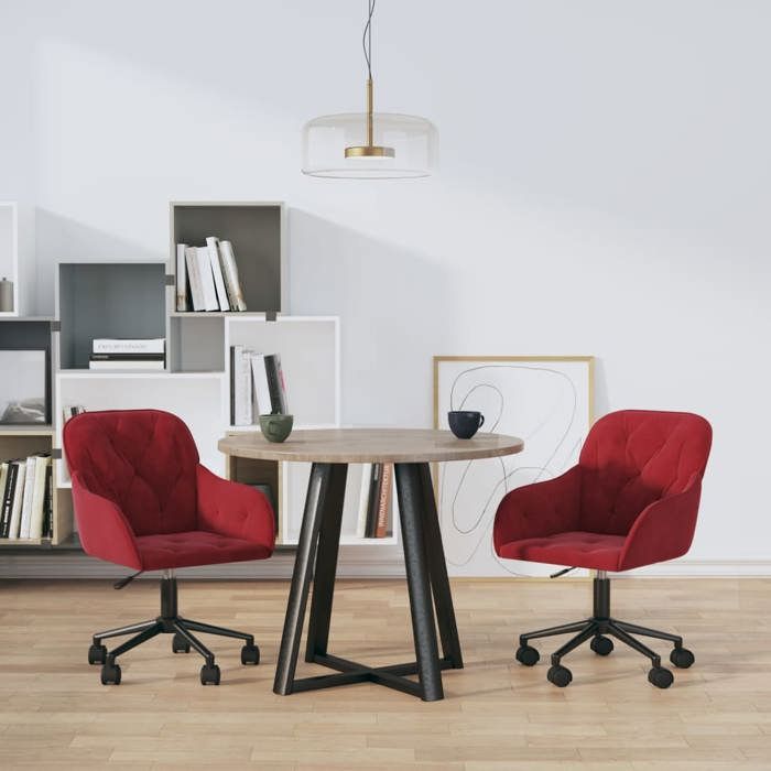 VidaXL Lot de 2 Chaises Pivotantes à Manger, Sièges à Dîner, Chaises de Repas, Meubles de de Salle à Manger Cuisine Maison 3103426