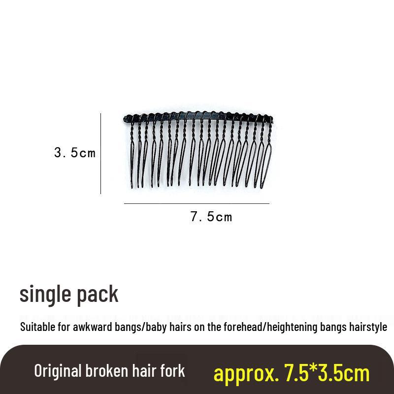 Unsichtbare schwarze Haarspangen: Nahtlose Kamm-Haarspangen für Pony & Hochsteckfrisuren, Bändigen krauses Haar, Damen-Kopfschmuck