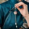 Long Tassel Chinese Style Brooch Electroplating Lapel Brooch Elegant Women Hanfu Ornament  Gift