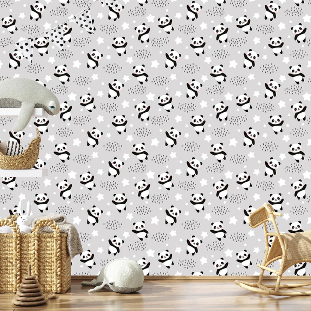 Pandas Among the Stars Wallpaper for Living Room and Bedroom 50x1000