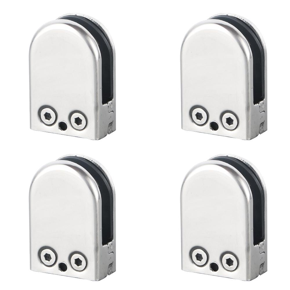 

4pcs 304 Stainless Steel Glass Clamps for 6-8mm Polished Glass