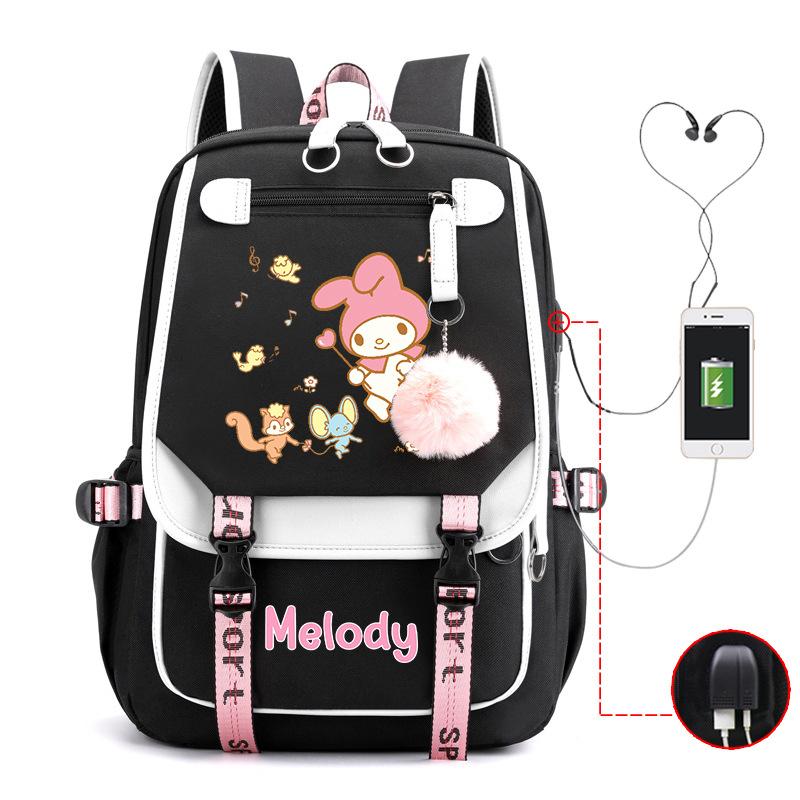 Cartoon Pink Rabbit Children'S School Bag Elementary School Girls Large Capacity Japanese Girls Backpack