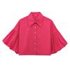 Classic Polyester Blouse With Bubble Sleeves For Women Spring Fashion