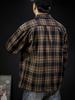 Polished Plaid Lapel Shirt Jacket Men'S Spring Loose Large Size Men'S Ruffian Handsome Shirt Jacket Top Tide