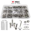 1 Box M1.6 M2 M2.5 M3 M4 M5 M6 M8 DIN912 304 A2 Stainless Steel Hex Hexagon Socket Allen Cap Head Screw Bolt Nut Assortment Kit