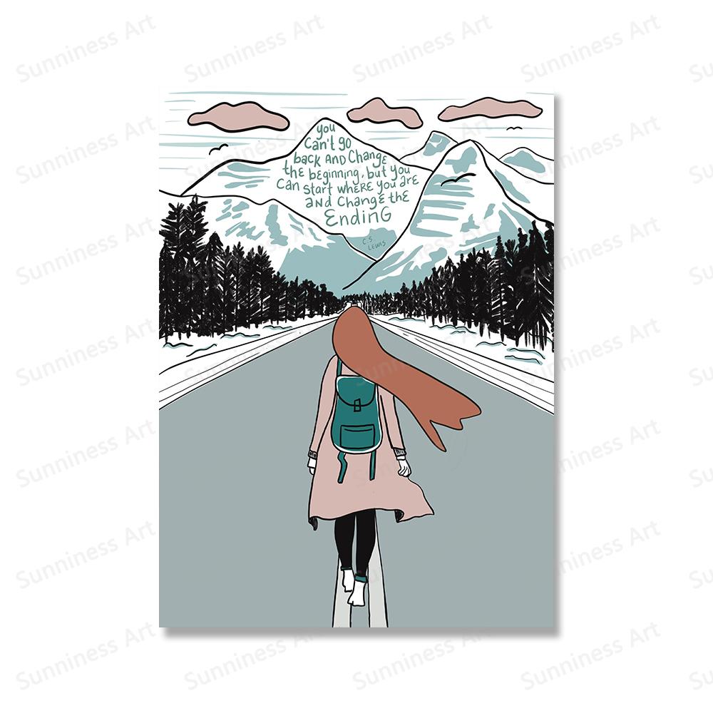 Bible Verse Inspirational Quotes Poster Beach Surf Ocean Painting Canvas Prints Starry Sky Faith Pictures Living Room Home Decor