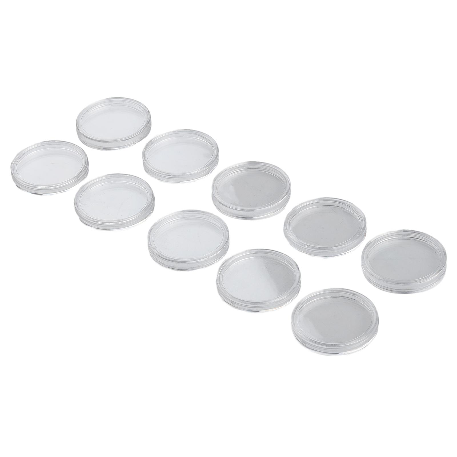 

Coin Collection Box 10Pcs Transparent Coin Case Holder Safe and Convenient Storage Essential for Coin Hobbyists 38mm