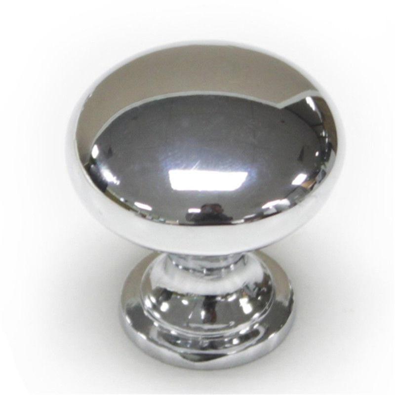 4pcs/8pcs/12pcs Chrome Metal Door Knobs Drawer Wardrobe Kitchen Cupboard Handles Silver