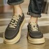 Fashion Spring Autumn Leather Casual Sneakers for Men Fashion Soft-soled Non-slip Men's Board Shoes Designer Platform Male Sports Shoes