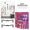200Pcs Fixed Clip Easy Install Plastic Pegboard Hook Locks for Display Storage Organization Kit Black Pegboard Hook