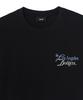 Emelbi Serif Lettering Semi-Oversized Short Sleeve T-Shirt La (Black)