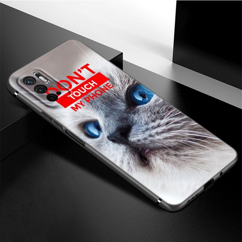 Funny Cat Dog Phone Case For Xiaomi Redmi Note 11 10 9 8 Pro 11T 5G 10T 10S 9S 9T 9i 9C 9A 8T Soft TPU Black Cover Coque Funda