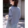 Demana Retro Striped Denim Jacket