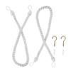 2pcs Curtain Rope Tiebacks +Hook Expansion Tube Drapery Holdbacks 65cm Buckle Holder Home Decor Yellow/Gray/Black/Brown/White