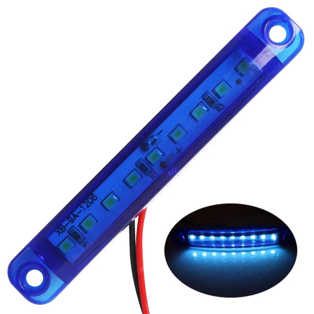

2/1PCS 12V-24V Led Side Marker Indicator Car Lights Front Rear for Trucks Cab RV Trailer Amber/Red/White/Green/Blue/yellow Lamp 1pc синий