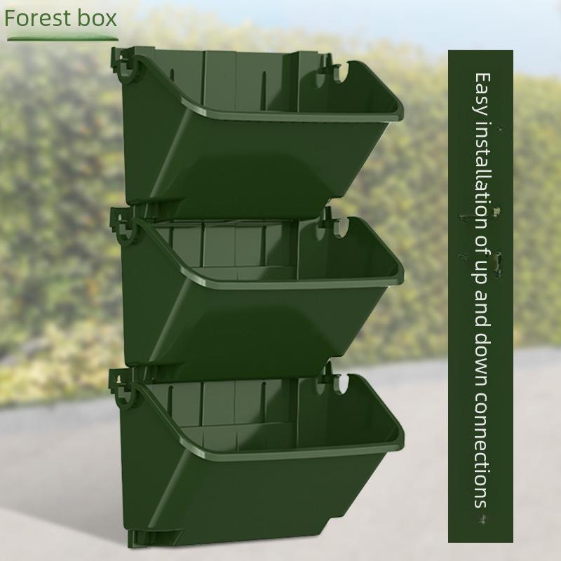 Vertical Greening Wall Pot: Plastic Hanging Planter Tray for Garden Decor