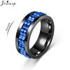 Anti Stress Rotatable Gear Chain Stainless Steel Ring for Men Punk Black Anxiety Spinner Fidget Rings Rock Biker Jewelry Gifts