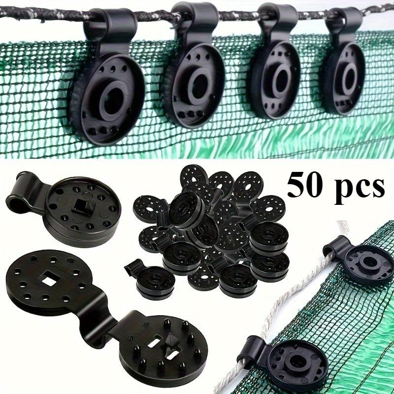 

50-Pack Heavy-Duty PP Shade Cloth Gripper Clips - Secure Multipurpose Black Greenhouse Netting Fasteners for Tarp Attachment