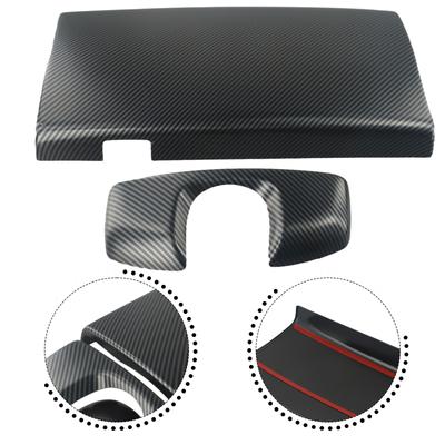 Accessori Auto Per Mercedes Copertura Decorativa Scatola Portaoggetti 2008-2012 3 Pezzi ABS Fibra di Carbonio Nero Per Benz Classe S W221