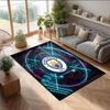 Manchester City Printed Flannel Area Rug Non Slip Soft Polyester Floor Carpet Indoor Decor Mat for Bedroom Living Room Sofa
