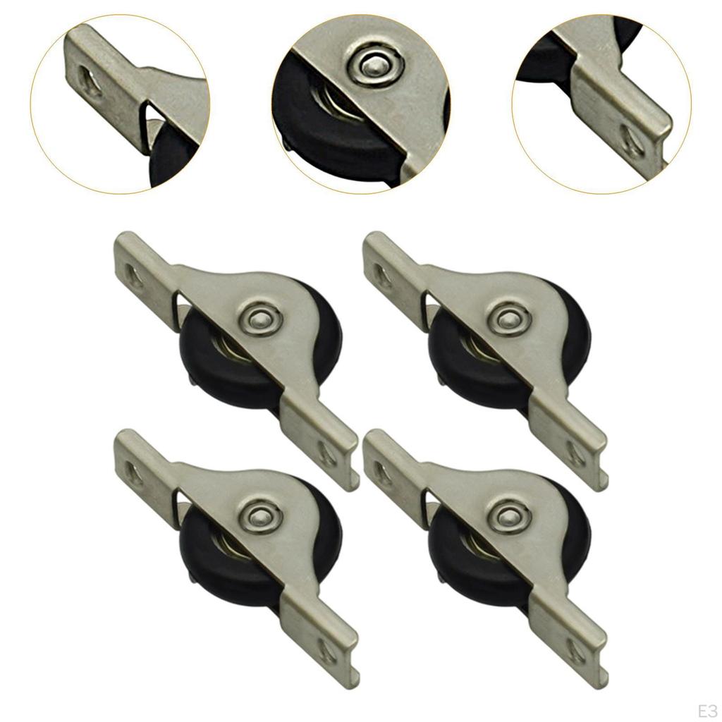 4 Pieces Push Pull Window Pulley Door Rollers Bathroom Slot Wheel Silent Sliding Doors Wheels