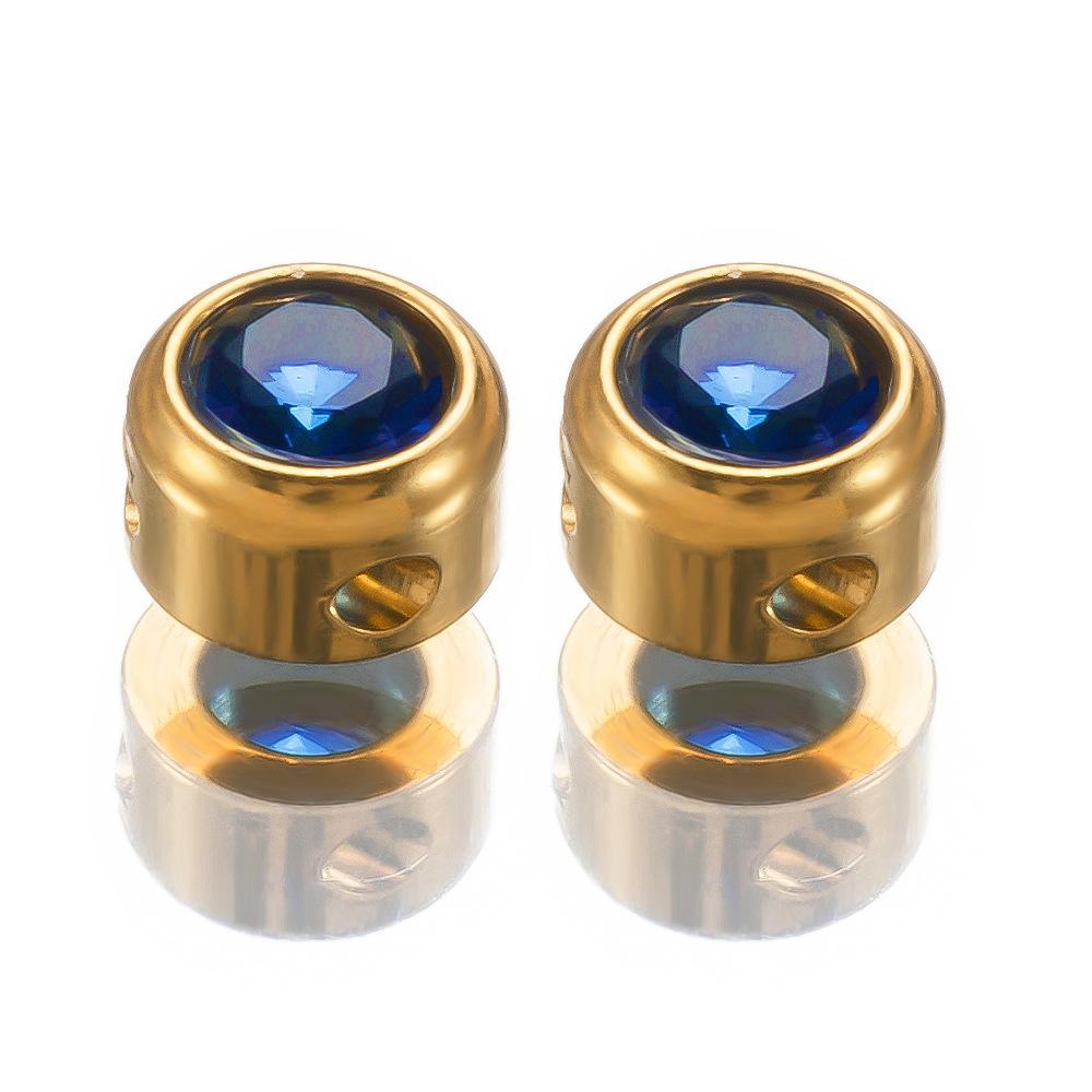 Stainless steel December birthday stone birthday stone small hole beads DIY jewelry accessories necklace