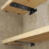 2Pcs Floating Shelf Brackets Heavy Duty L Brackets Wall Mount Metal Supports Hidden Shelf Holder for Living Room Kitchen