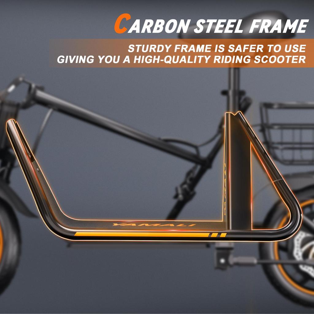 YAMALI X12 350W Folding Electric Bike 36V 13Ah 12" Fat Tire E-Bike for Adults, 25km/h, 35-40km Range, Lightweight Commuter Bicycle