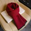 Men's Wool Scarf Autumn and Winter Warm Thickened Plaid Scarf Business Leisure Birthday Gift Men's