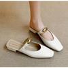 Fashion New Popular Summer Women's Cover Toe Mules Slippers Elegant Dress Slip-On Slides Shoes Comfortable Ladies Footwear Zapatos Mujer