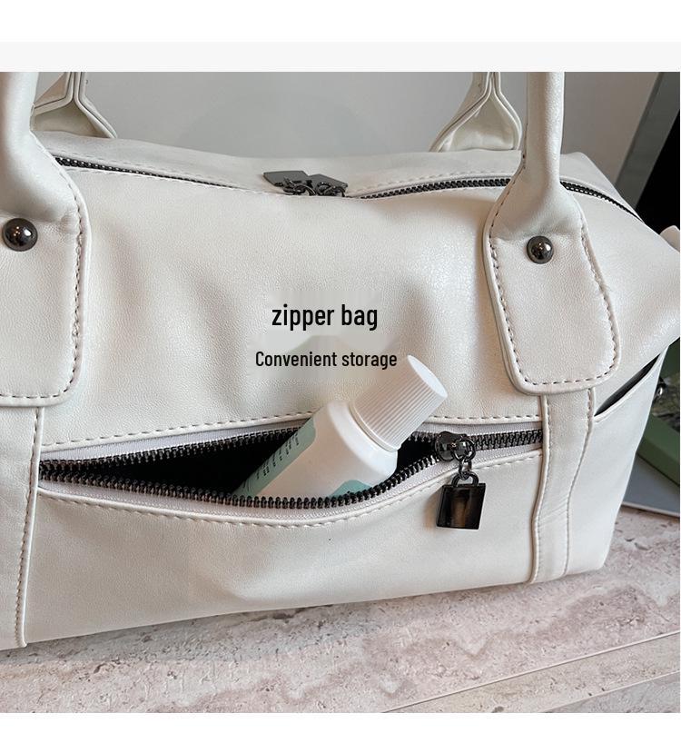 Women's Luxury Soft Leather Boston Bag - Large Capacity, High Texture, Versatile Handheld & Crossbody for Commuting