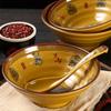 Jingbei Melamine Chinese Lucky Treasure Noodle Bowls