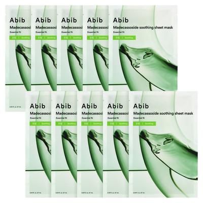 Abib Madecassoside Beruhigende Essential Fit Masken-Packung, 1 Stück, 10 Stück